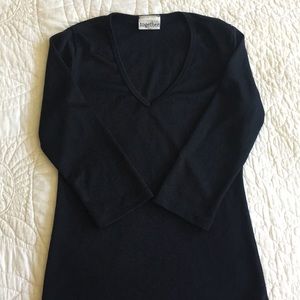 Black 3/4 sleeve top szS